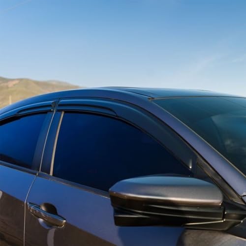 TONOYTIM Tape On Window Visors Rain Guards for Hyundai Tucson 20162021Sun Wind Deflectors Side Window Vent Guard ShadeCar Accessories 4Pieces Set - Image 3