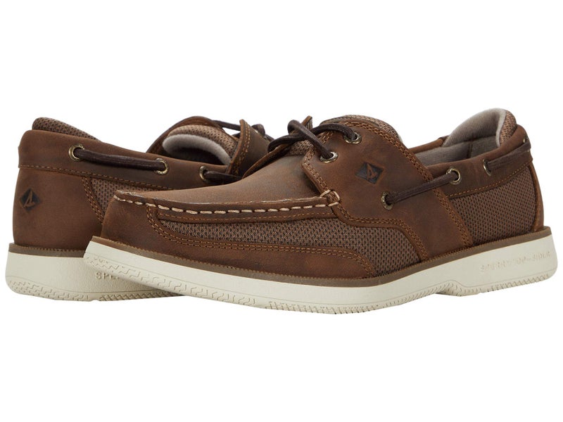 Sperry Men's Surveyor 2-Eye Boat Shoe, Dark Brown, 8.5 M