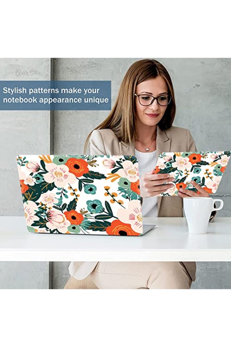 AORTDES 15 15.4 15.6 Inches Personalized Laptop Skin Sticker Reusable Netbook Skin Sticker Universal 12.1 13 13.3 14 Inches Notebook PC Art Protector Cover (Flowers) - Image 2