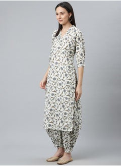 Libas Printed Straight Kurta and Printed Salwar with Dupatta Set by Styli  - Image 2