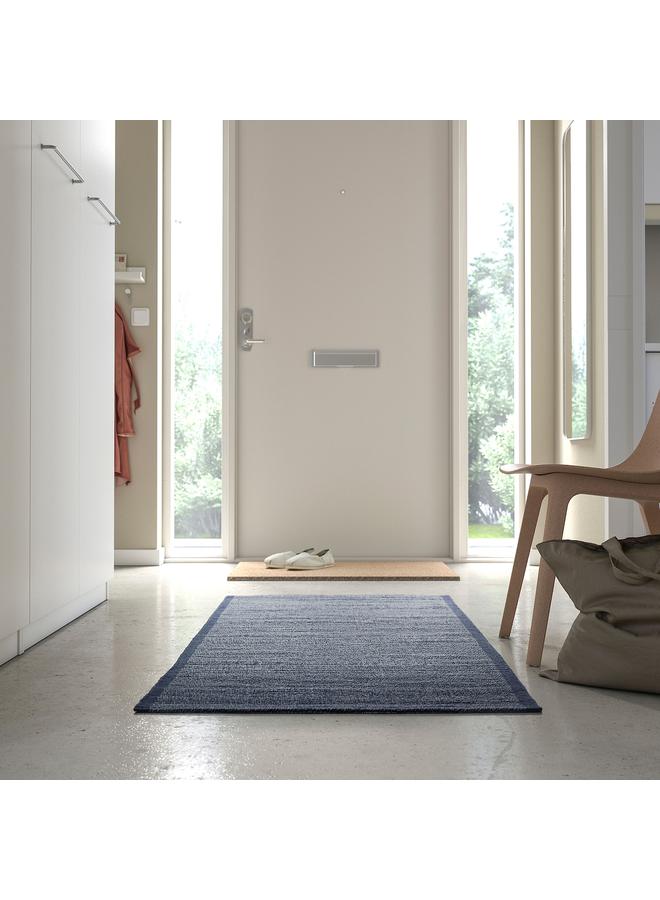 Zaboon Rug, flatwoven, blue, 80x200 cm - Image 4