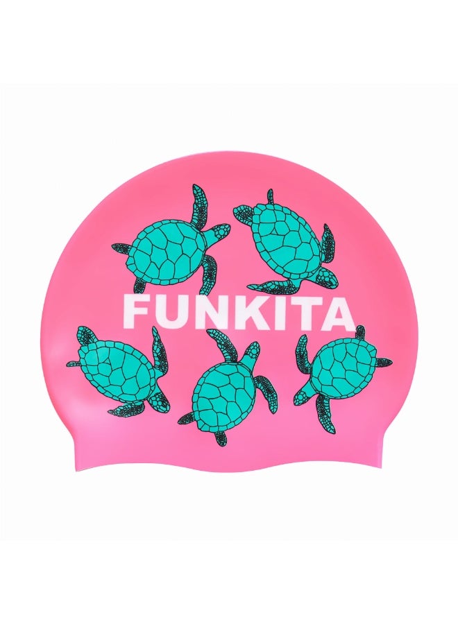 FUNKITA Accessories Silicone Swimming Cap Paddling Pink • 100% silicone swimming caps