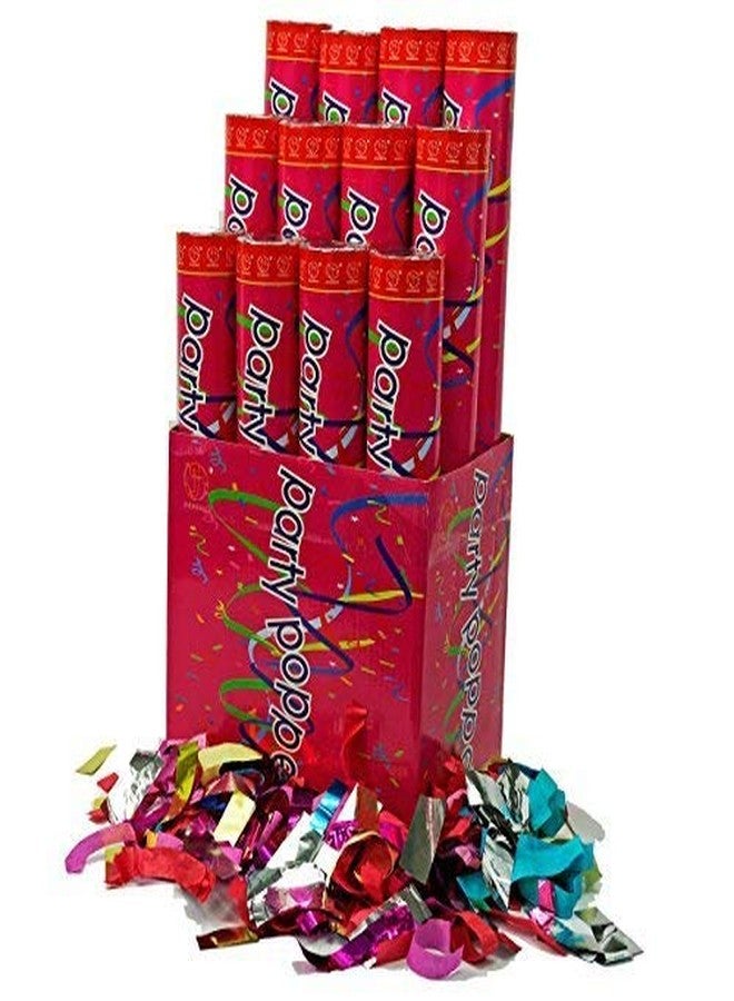 Confetti Cannons (عبوة من 12 قطعة) مدافع قصاصات ورقية كبيرة (12 بوصة) تعمل بضغط الهواء، مثالية للحفلات الداخلية والخارجية، مناسبة لأي حفلة، ليلة رأس السنة أو حفلات الزفاف، تطلق شرائط بطول 10 أقدام - Image 2