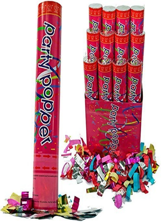 Confetti Cannons (عبوة من 12 قطعة) مدافع قصاصات ورقية كبيرة (12 بوصة) تعمل بضغط الهواء، مثالية للحفلات الداخلية والخارجية، مناسبة لأي حفلة، ليلة رأس السنة أو حفلات الزفاف، تطلق شرائط بطول 10 أقدام - Image 5