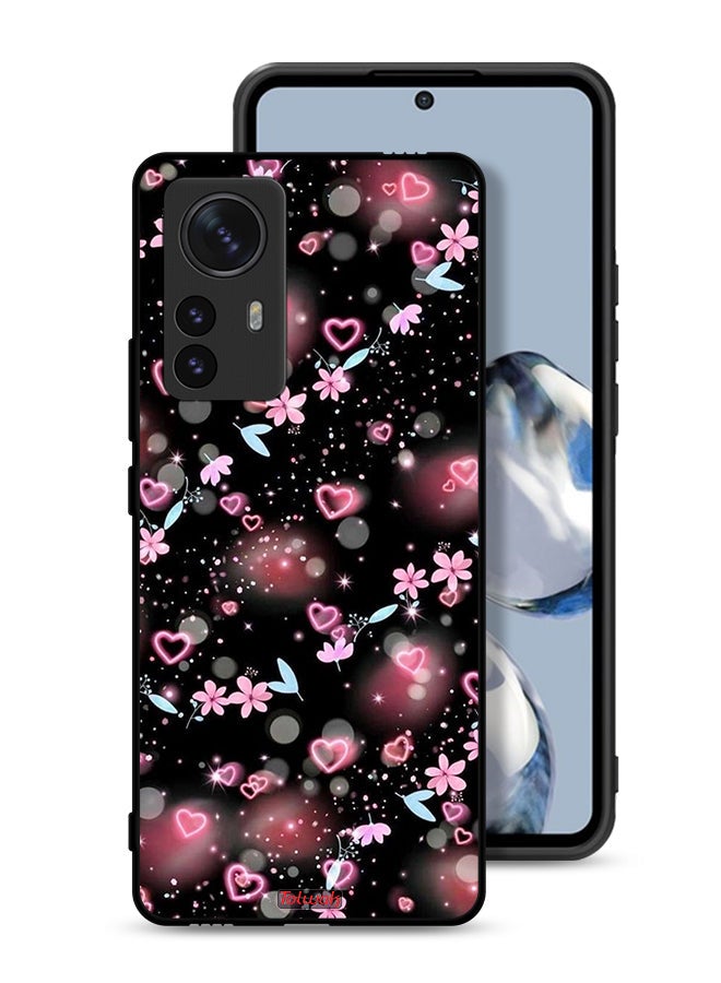 Tolwak Xiaomi 12 Pro Protective Case Cover Small Hearts And Flowers - Image 1