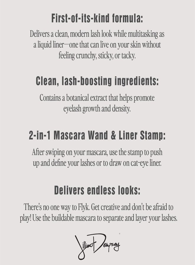 Jillian Dempsey FLYK Trick Mascara | Clean, Lash-Boosting, Natural Mascara & Eyeliner | 90 Degree Flexible Stamp - Image 5