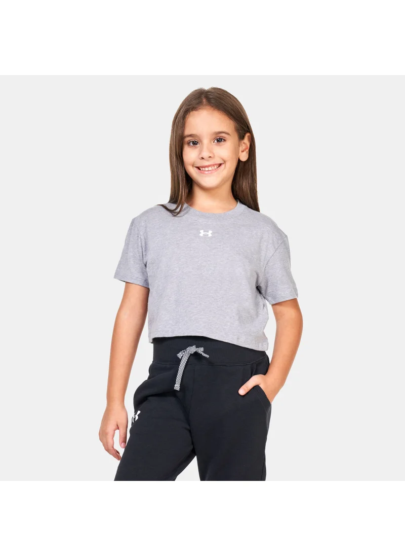 اندر ارمور Kids' Sportstyle Logo Training Crop Top (Older Kids)