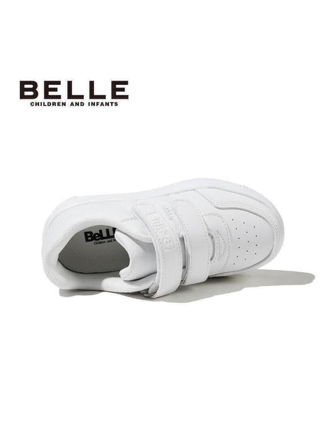 بيلي Belle أحذية الأطفال، سنيكرز للأطفال، أحذية بيضاء للأولاد والبنات، أحذية رياضية تسمح بالتهوية، أحذية مدرسية عادية للربيع والخريف، أبيض، المقاس 33 - Image 5
