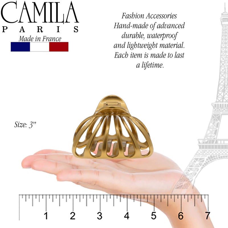 Camila Paris CP3052 French Octopus Hair Clip, Large Hair Clips for Thick Hair, Big Hair Claw Clip for Long Hair, Durable Girls Hair Clips for Women for Wavy Hair, Strong No-Slip Grip. Made in France - Image 3