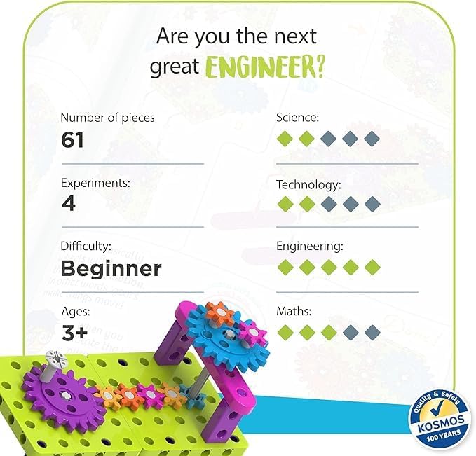 Gigo Intro To Gears - Beginner Gear Mechanism Kit for Young Engineers - Image 4