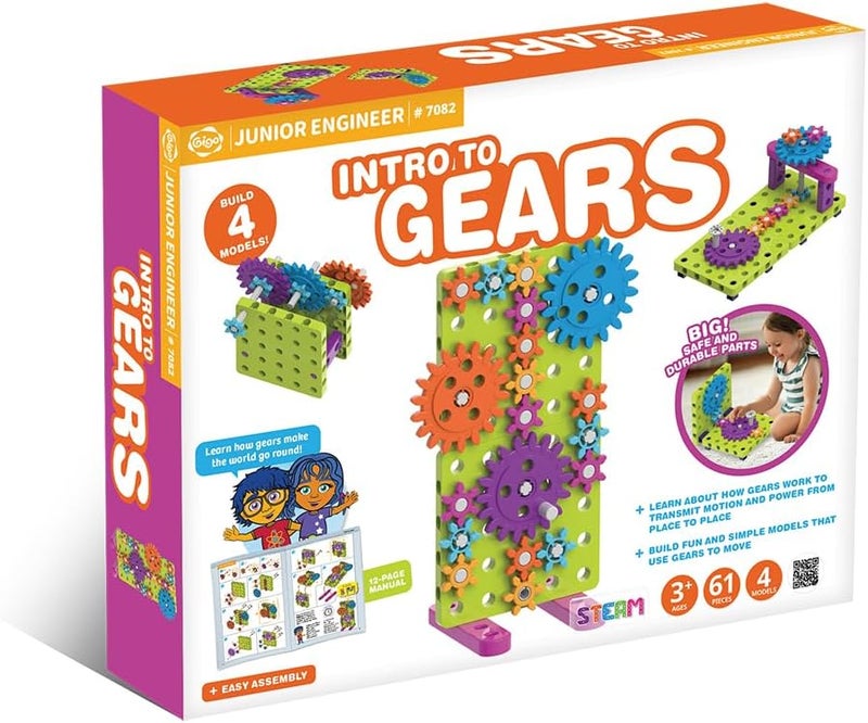 Gigo Intro To Gears - Beginner Gear Mechanism Kit for Young Engineers - Image 1
