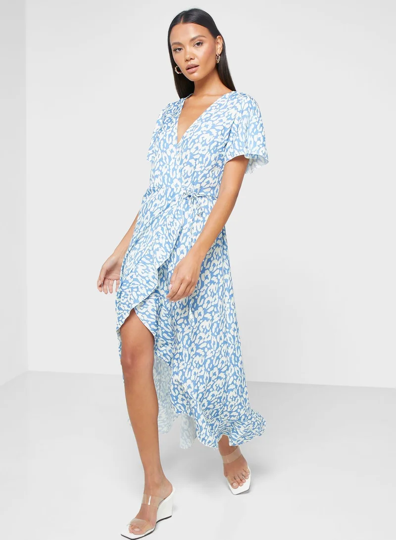 ELLA Printed High-Low Dress