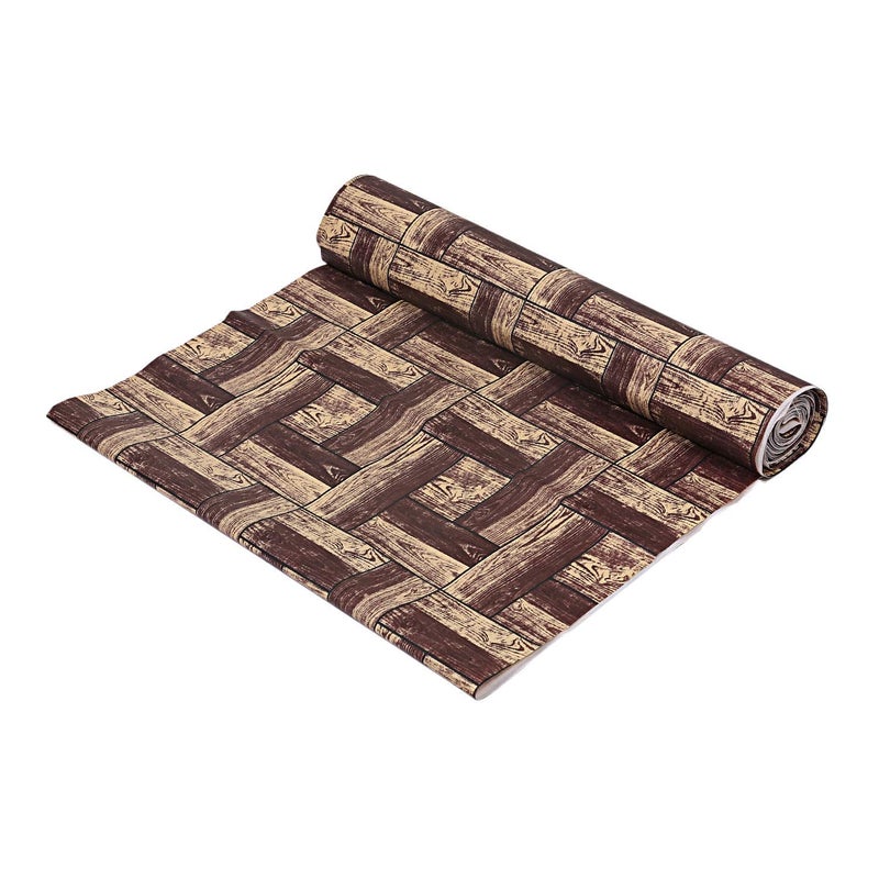 Kuber Industries Kuber Industries PVC WardrobeKitchenDrawer Shelf Mat 10 Meter Roll Brown CTKTC8488 Polyvinyl Chloride - Image 3