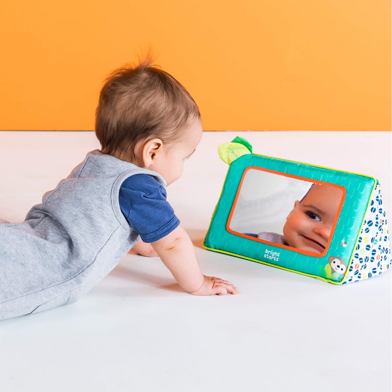 Bright Starts Sit and See Safari Floor Mirror Tummy Time Activity Toy, Ages Newborn + - Image 2