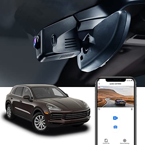 FITCAMX كاميرا داش فيت كام إكس 4K مناسبة لسيارات بورش ماكان 95B باناميرا 970 كايين 958 92A E2 (نموذج B)، مظهر مصنع OEM، فيديو UHD 2160P، واي فاي مدمج وتطبيق، تسجيل متكرر، مستشعر G، سهل الاستخدام، بطاقة 64GB - Image 1