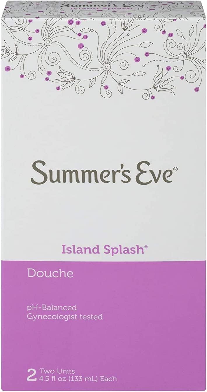 Summer's Eve Island Splash Feminine Douche - pH Balanced Cleanser with Comfortip Nozzle, 2 Count