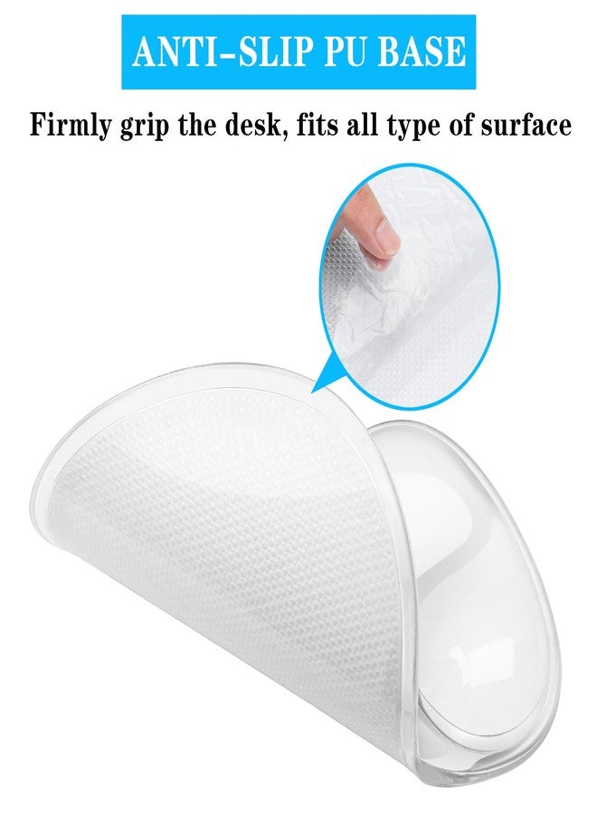 KEPUTAIER Mouse Pad with Wrist Rest,Ergonomic Mouse Pad with Comfortable Gel Wrist Rest Support and Non-Slip PU Base for Easy Typing Pain Relief, Durable and Washable (Transparent White) - Image 5