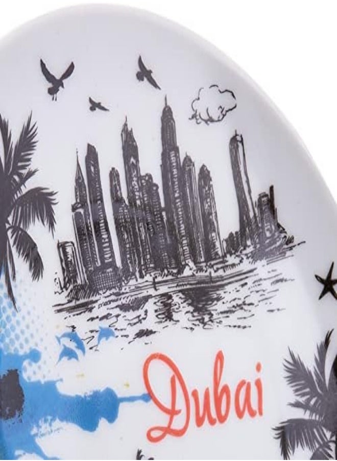 AKDC - AKDC Dubai Souvenir Plate 15Cm X 15Cm X 1Cm White - Image 1