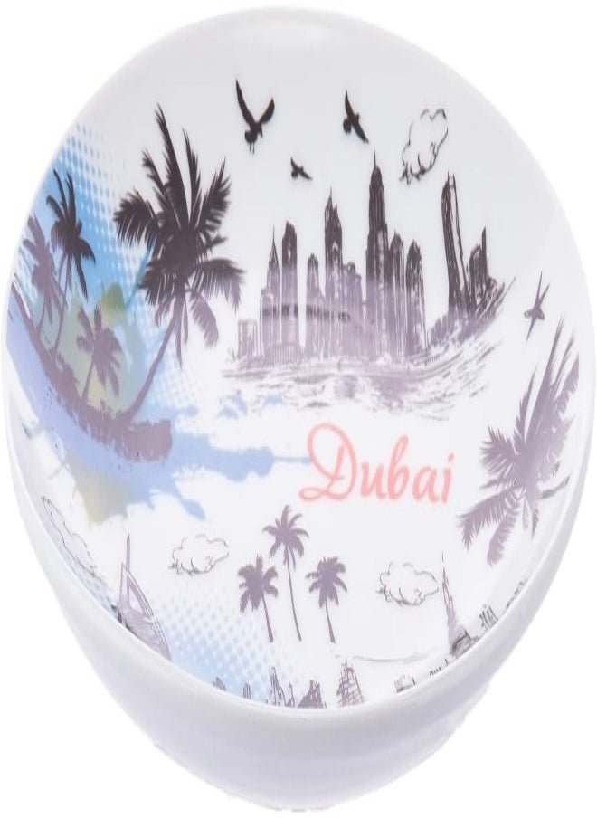 AKDC - AKDC Dubai Souvenir Plate 15Cm X 15Cm X 1Cm White - Image 1