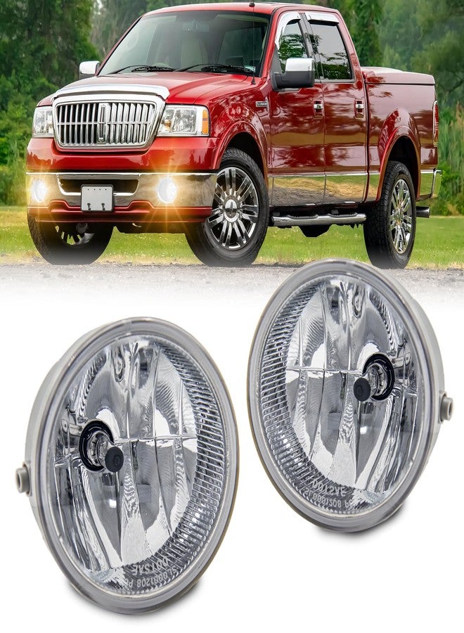WEZEMLIGHT Fog Lights Assembly Replacement For Ford F-150 2006-2014/ Ford Ranger 2008-2011/ Ford Expedition 2008-2011/ Lincoln Mark LT Base 2006-2008 With H10 12V 42W Halogen Bulbs 1 pair(Clear Lens) - Image 1
