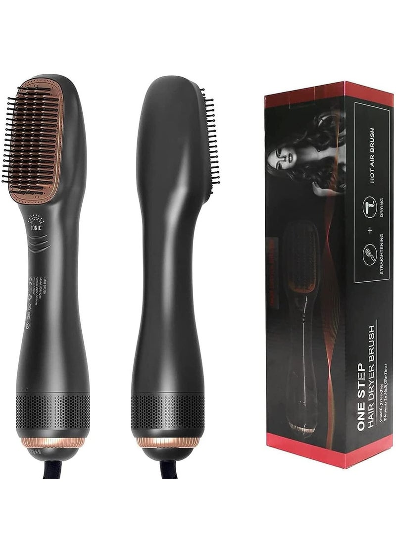 JAJEEK 3-in-1 Hair Dryer Brush & Straightener – Professional 1200W Ceramic Tourmaline Ionic Hot Air Brush for Women, One Step Hair Dryer and Volumizer with 3 Heat/2 Speed Settings, Anti-Frizz Styling Tool for All Hair Types - Image 1