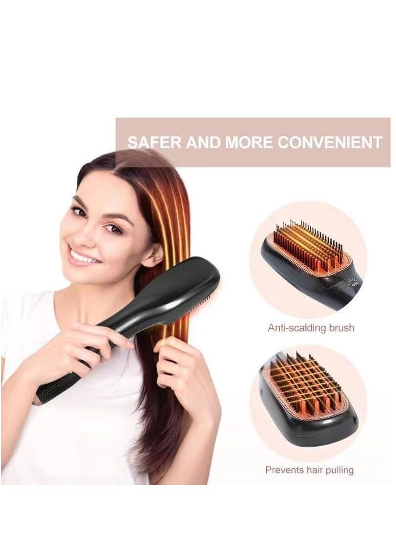 JAJEEK 3-in-1 Hair Dryer Brush & Straightener – Professional 1200W Ceramic Tourmaline Ionic Hot Air Brush for Women, One Step Hair Dryer and Volumizer with 3 Heat/2 Speed Settings, Anti-Frizz Styling Tool for All Hair Types - Image 4