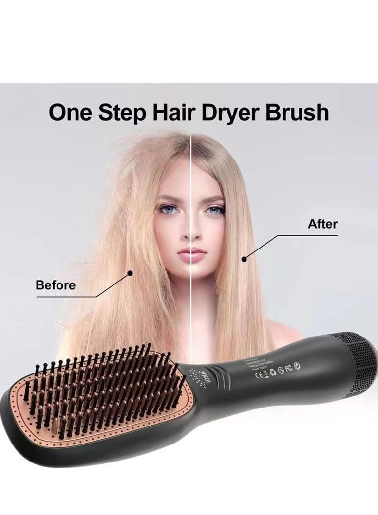 JAJEEK 3-in-1 Hair Dryer Brush & Straightener – Professional 1200W Ceramic Tourmaline Ionic Hot Air Brush for Women, One Step Hair Dryer and Volumizer with 3 Heat/2 Speed Settings, Anti-Frizz Styling Tool for All Hair Types - Image 5
