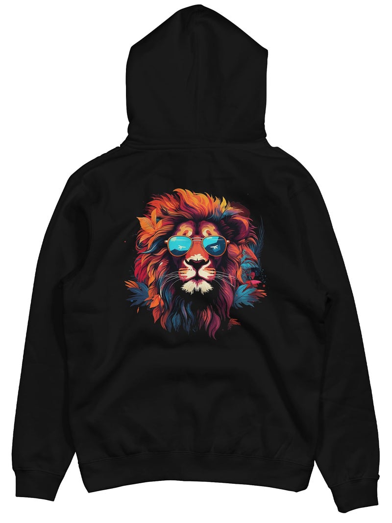 fanideaz Cotton Blend Hooded Regular Fit The King Printed Full Sleeve Hoodie For Men, Black_Medium - Image 1
