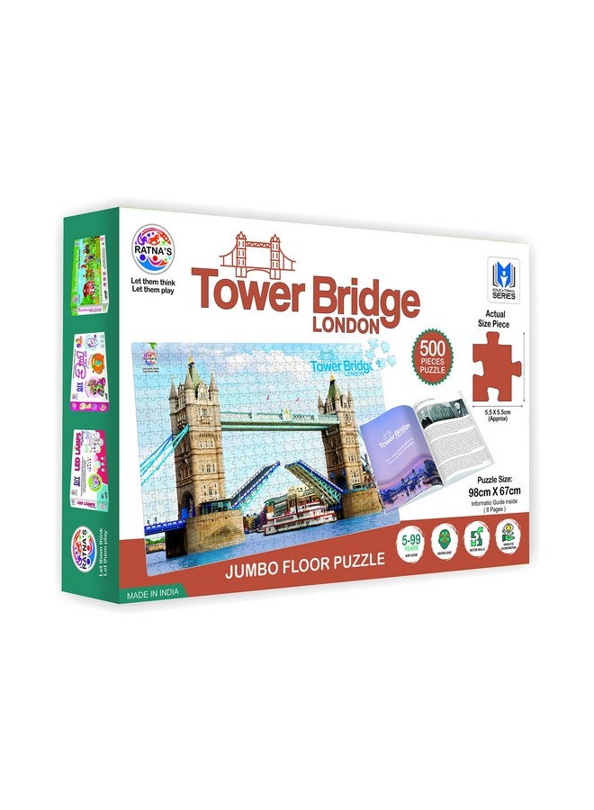 Ratna's London Tower Bridge 500 Pieces Floor Jigsaw Puzzle (Size: 98 cm * 67 cm) - Image 3