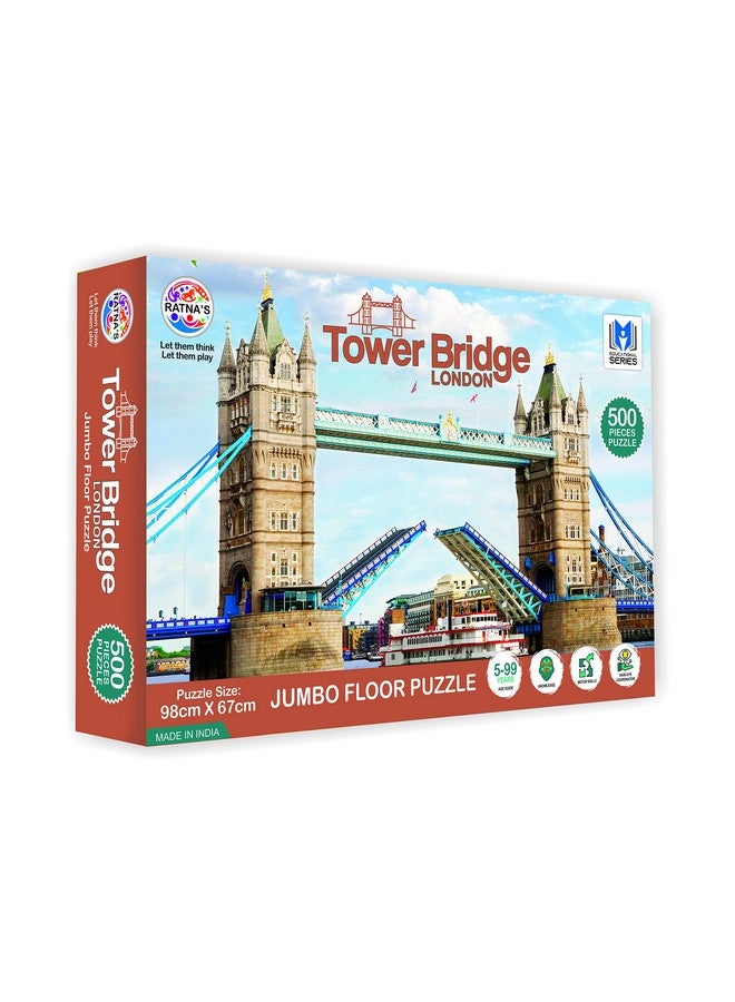 Ratna's London Tower Bridge 500 Pieces Floor Jigsaw Puzzle (Size: 98 cm * 67 cm) - Image 1