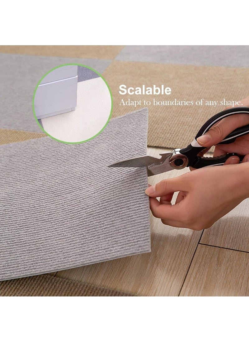 Area Rug for Baby's Room 10 PCS 30x30 Cm Spliceable Floor Mats Machine Washable Color Blocking DIY Blanket for Living Room Bedroom Bathroom Kitchen Floor Anti-Slip Mat (Dark Grey) - Image 5