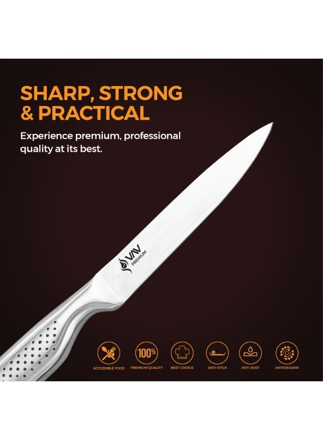 VAV GET PREMIUM 5-inch Utility Knife. Comfortable and Pleasing Handle and Professional Stainless Steel with Long-Lasting Sharpness. - Image 4