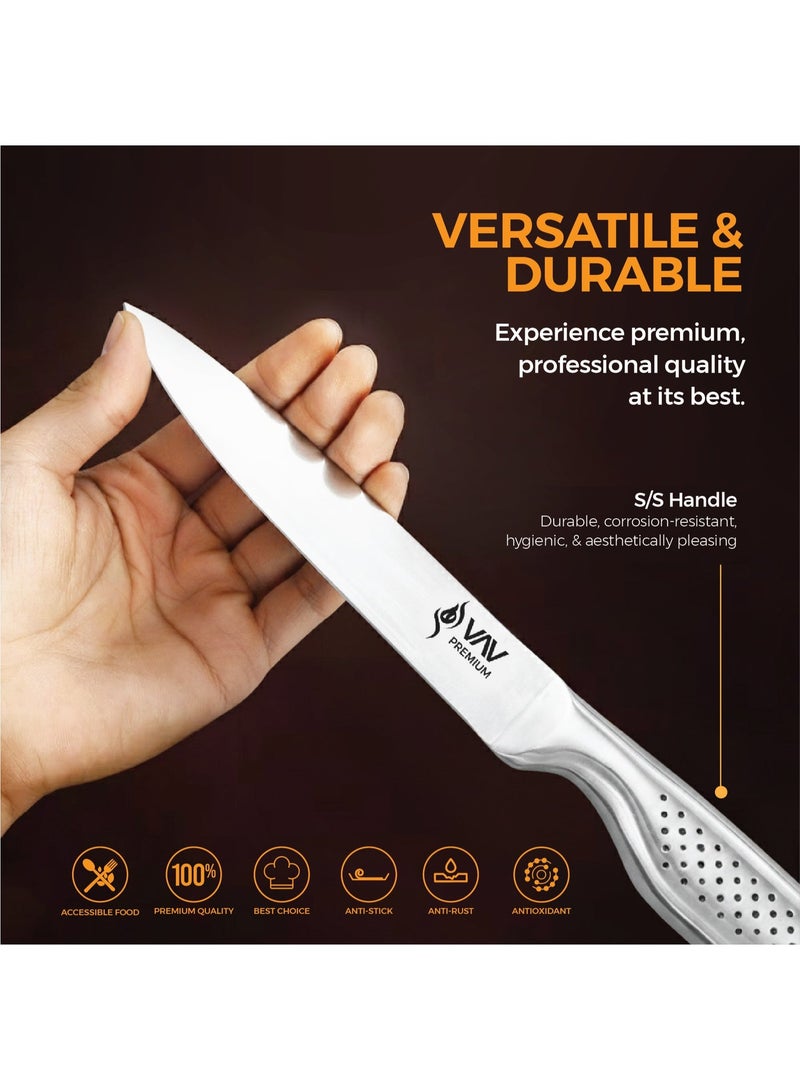 VAV GET PREMIUM 5-inch Utility Knife. Comfortable and Pleasing Handle and Professional Stainless Steel with Long-Lasting Sharpness. - Image 3