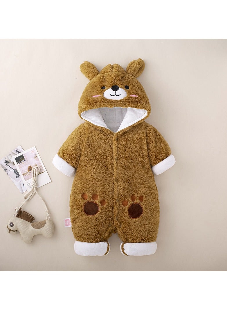 Loquat Baby Autumn And Winter Hooded Trend Jumpsuit