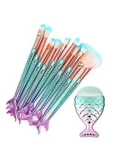 Funfunman Makeup Brushes 11Pcs Make Up Foundation Eyebrow Eyeliner Blush Cosmetic Concealer Brushes(Mermaid Colorful) - pzsku/Z95FC9A4C650D10085308Z/45/_/1734437732/0e40465a-5f08-49f0-8732-362fa9bf129d