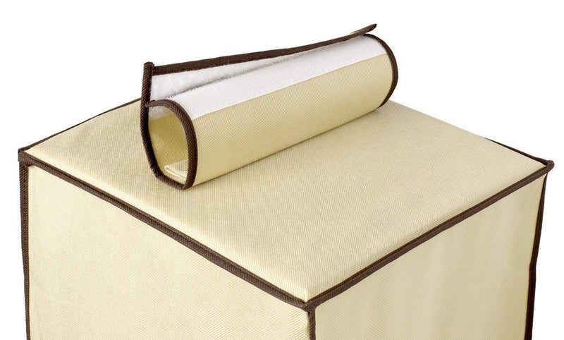 Styleys Hanging 4Shelf Closet Cloth Organizer 30 x 30 x 80 cm Beige S11108 - Image 5
