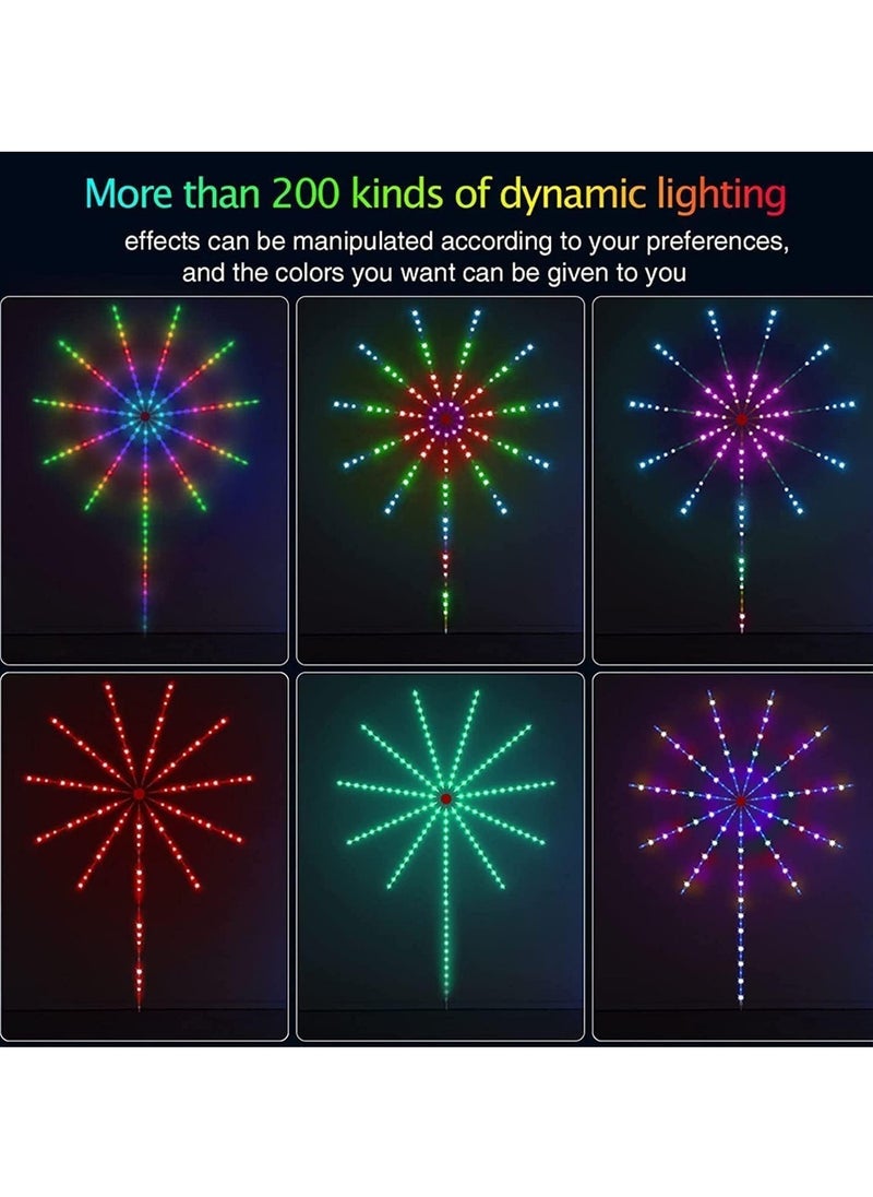 TIGER NEW Smart Firework Lights Indoor, App & Remote Control RGB Color Changing LED Strip for Bedroom, Dynamic Modes, Music Sync, Mic, LED Rhythm Control for Room Decor - Image 4