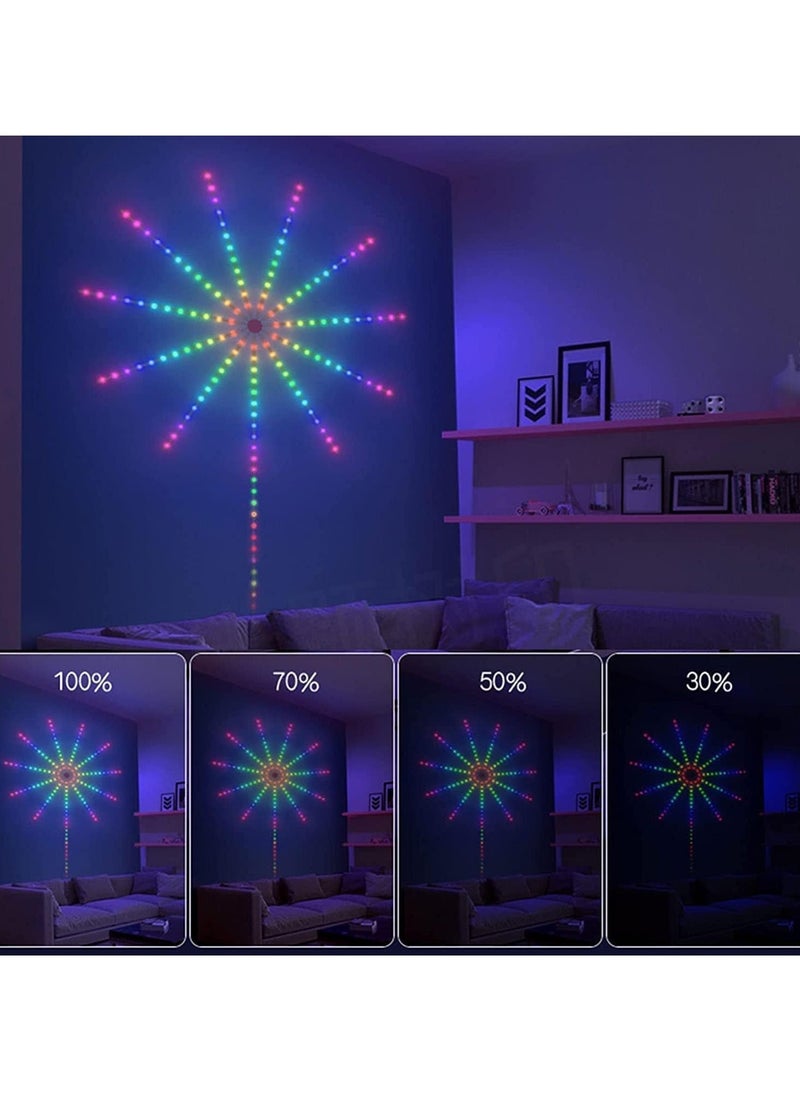 TIGER NEW Smart Firework Lights Indoor, App & Remote Control RGB Color Changing LED Strip for Bedroom, Dynamic Modes, Music Sync, Mic, LED Rhythm Control for Room Decor - Image 2