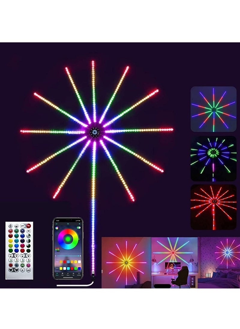 TIGER NEW Smart Firework Lights Indoor, App & Remote Control RGB Color Changing LED Strip for Bedroom, Dynamic Modes, Music Sync, Mic, LED Rhythm Control for Room Decor - Image 1