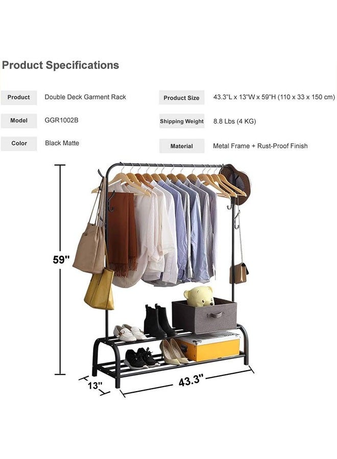 Coat Rck, Metal Clothing Rack, Heavy-Duty Indoor Bedroom Cool Clothes Rack, Bold Multi-Function Clothes Rack, Convenient Clothing Storage Rack - Image 2