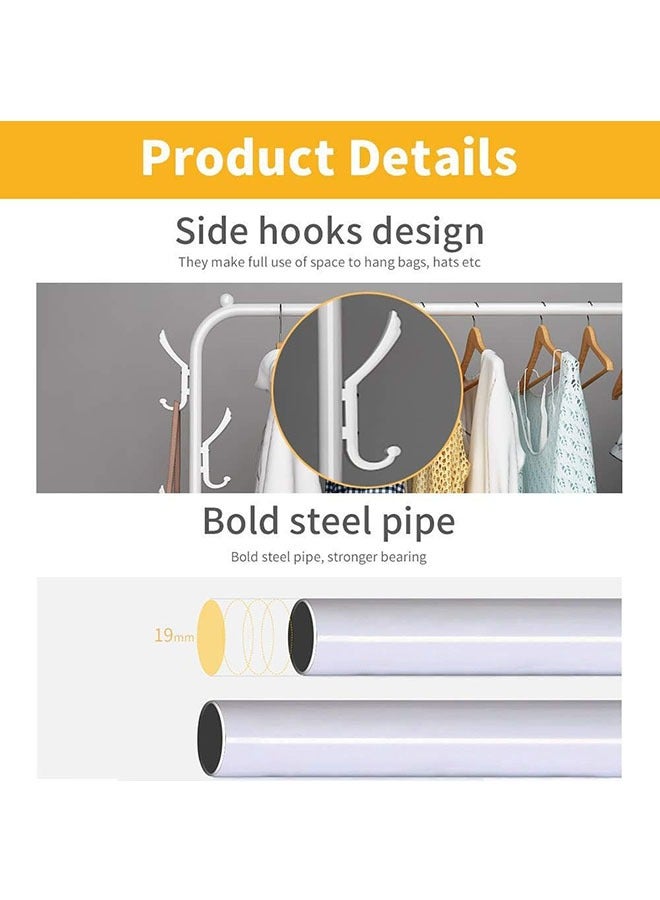 Coat Rck, Metal Clothing Rack, Heavy-Duty Indoor Bedroom Cool Clothes Rack, Bold Multi-Function Clothes Rack, Convenient Clothing Storage Rack - Image 3