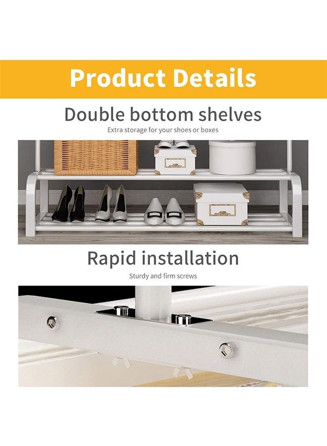 Coat Rck, Metal Clothing Rack, Heavy-Duty Indoor Bedroom Cool Clothes Rack, Bold Multi-Function Clothes Rack, Convenient Clothing Storage Rack - Image 4