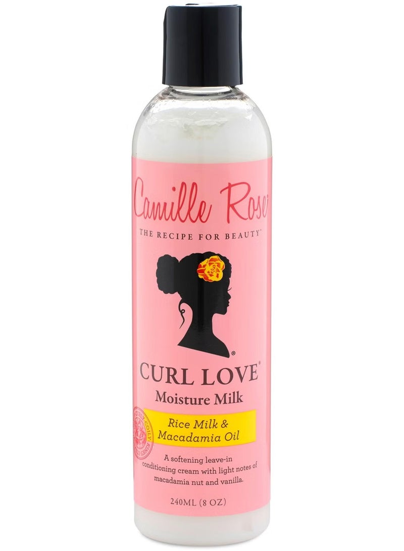 Camille Rose Curl Love Moisture Milk 8oz Hydrating Leave-In for Soft & Defined Curls Vanilla Scent - Image 1