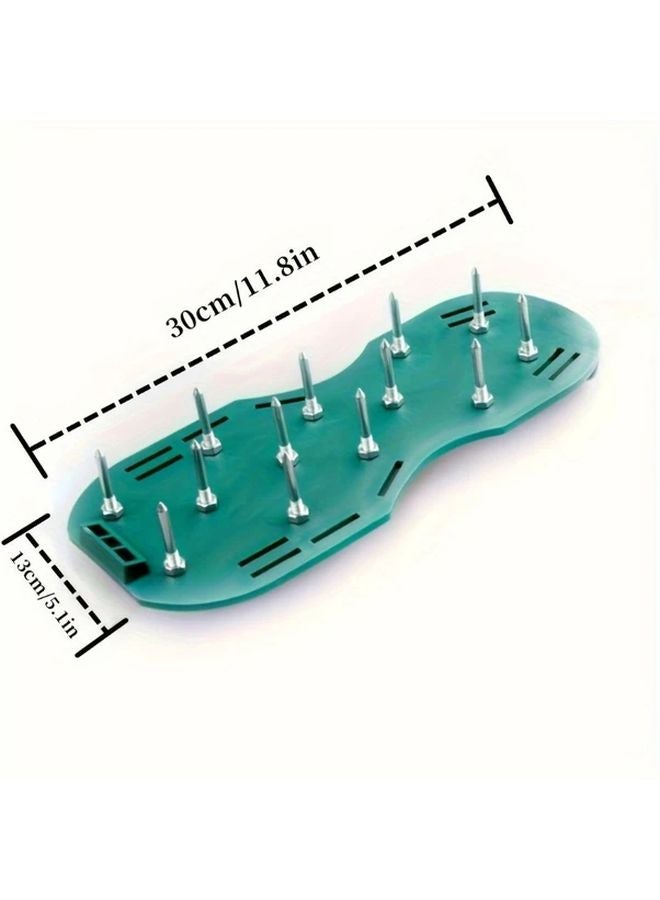 Green Spike Lawn Aerator Shoes Heavy Duty Manual Grass Soil Aeration Tool - Image 4