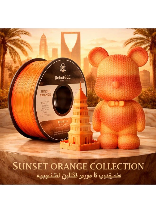 robotgcc PLA Basic Orange 1.75mm 3D Printing Material 1KG Spool for FDM 3D Printing Smooth Extrusion Stable Diameter ±0.02mm Low Warping Strong Layer Adhesion Easy Print PLA 3D Printing Material for Prototyping Engineering Models DIY Education Compatible with Most 3D Printers Bright Orange Color Matte Surface High Detail Accuracy Consistent Color Output Reliable Performance Continuous Printing No Clogging Uniform Winding Precision Printing Durable Results - Image 4
