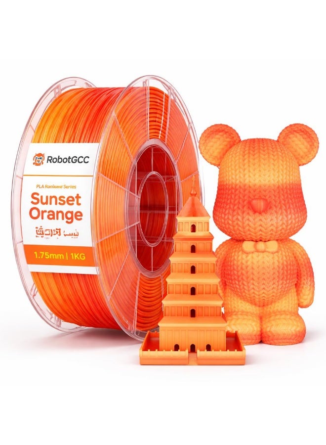 robotgcc PLA Basic Orange 1.75mm 3D Printing Material 1KG Spool for FDM 3D Printing Smooth Extrusion Stable Diameter ±0.02mm Low Warping Strong Layer Adhesion Easy Print PLA 3D Printing Material for Prototyping Engineering Models DIY Education Compatible with Most 3D Printers Bright Orange Color Matte Surface High Detail Accuracy Consistent Color Output Reliable Performance Continuous Printing No Clogging Uniform Winding Precision Printing Durable Results - Image 1