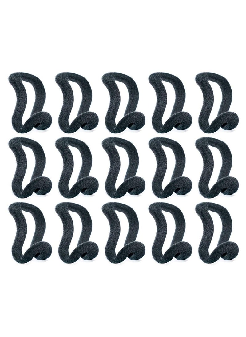 Mini Cascading Hanger Hooks, 15 Pcs Hanger Connection Hook for Clothes Hanger or Velvet Hanger (Black)  - Image 1