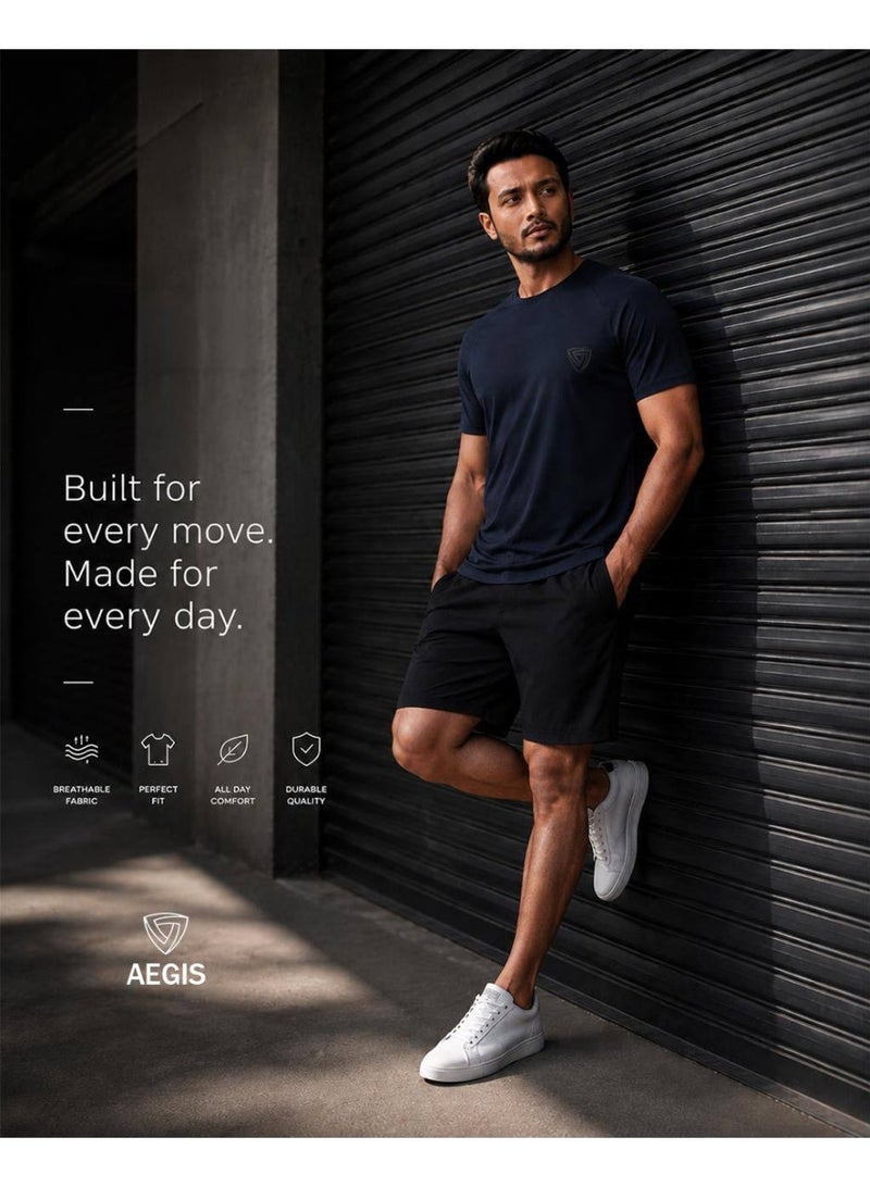 aegis store Mens t-shirt navy blue - Image 3