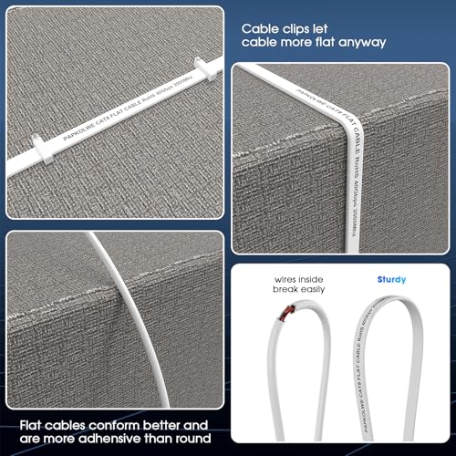 Papkolwe Cat 8 Ethernet Cable 50 ft, 15ft 20ft 25ft 30ft 40ft 60ft 75ft 100ft High-Speed Internet Cable Network Cord with Gold Plated RJ45 Connector 40Gbps 2000Mhz LAN Cable Shielded Outdoor Indoor - Image 5