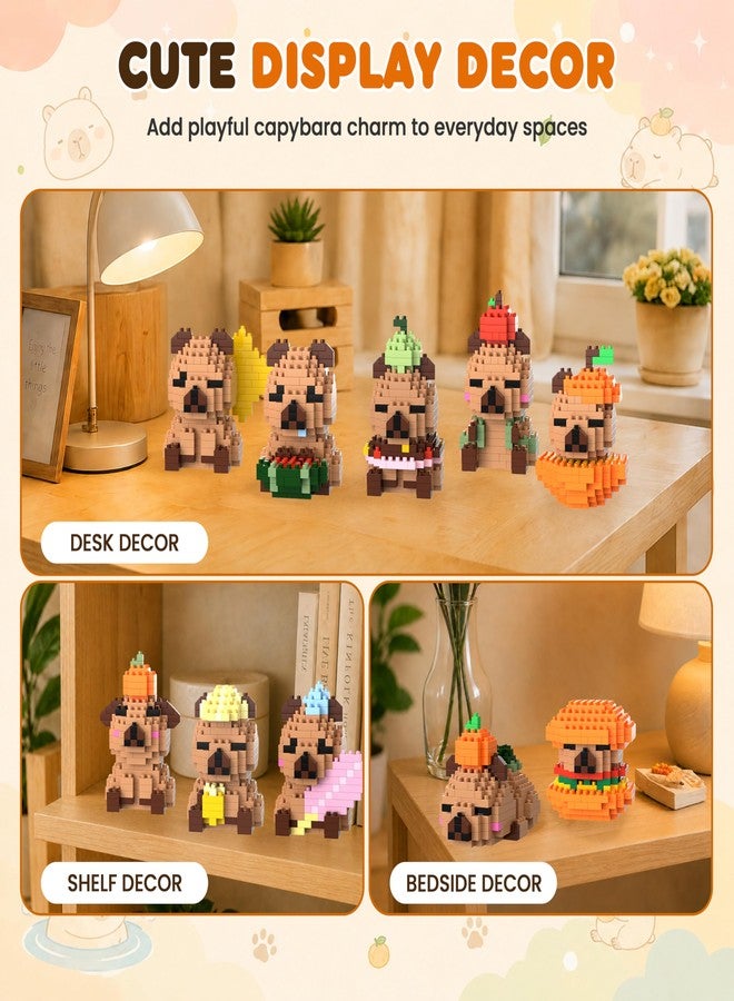 IBLOTIME Capybara Micro Building Sets Easter 10 Pack Mini Animal Bricks Party Favors Goodie Bag Stuffers Display Gift Christmas Birthday Ages 14+ - Image 5